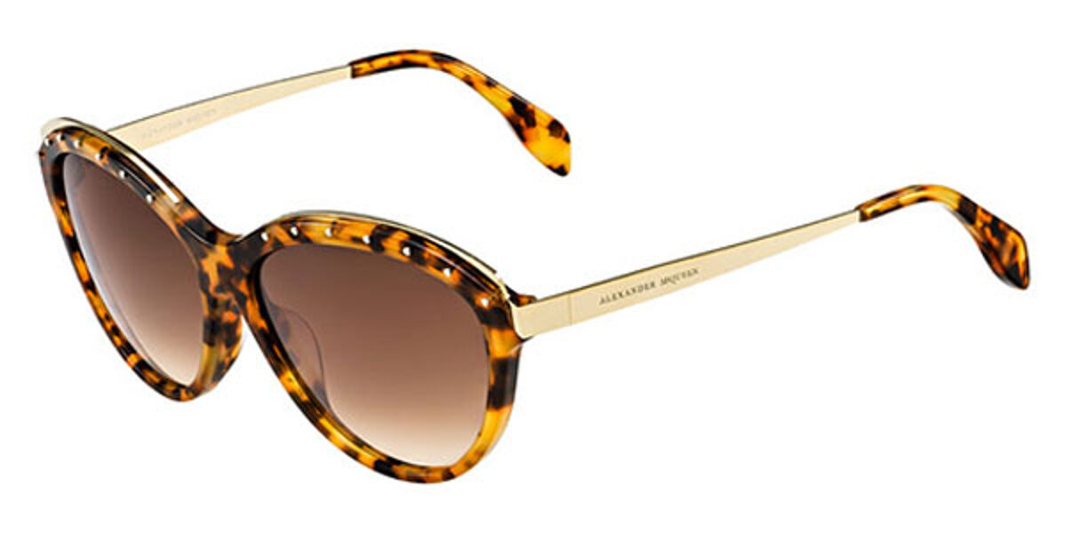 Alexander McQueen AMQ 4241/S 2IK/JD Sunglasses Gold VisionDirect