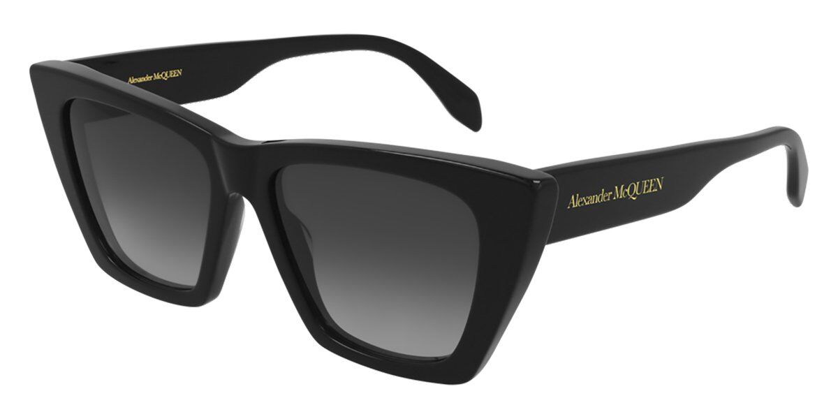 Alexander McQueen AM0251S 001 Sunglasses Ruthenium Grey | VisionDirect ...