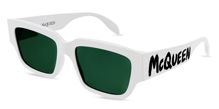Alexander McQueen AM0329S 002 Rectangle Black Sunglasses  display picture 3