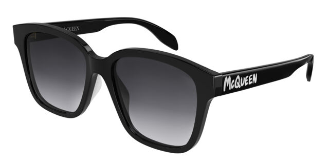 Alexander McQueen AM0331SK 001 Square Sunglasses - Black/Grey Alexander McQueen Sunglasses Women main image 4