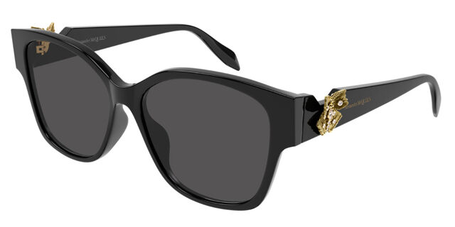 Alexander McQueen AM0370S 001 Square Black Sunglasses  display picture 1