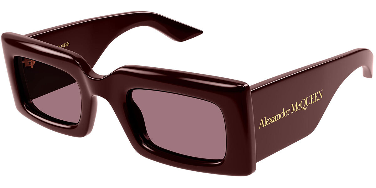 Alexander McQueen AM0433S 003 Women’s Sunglasses Burgundy Size 50