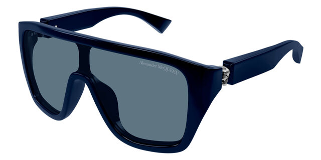 Alexander McQueen AM0430S 003 Single Lens Blue Sunglasses  display picture 1