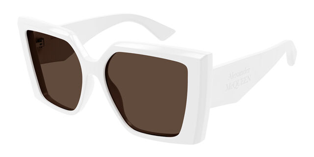 Alexander McQueen AM0467S 004 Square White Sunglasses  display picture 2
