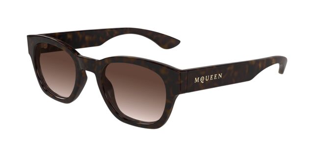 Alexander McQueen AM0530S 002 Oval Tortoise Sunglasses  display picture 2