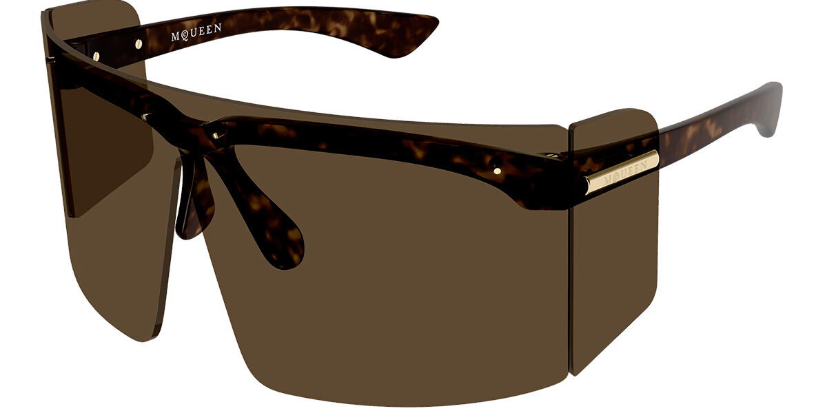 Alexander McQueen AM0594S 002 99 Sk&ouml;ldpaddem&ouml;nstradeshell Solglas&ouml;gon M&auml;n