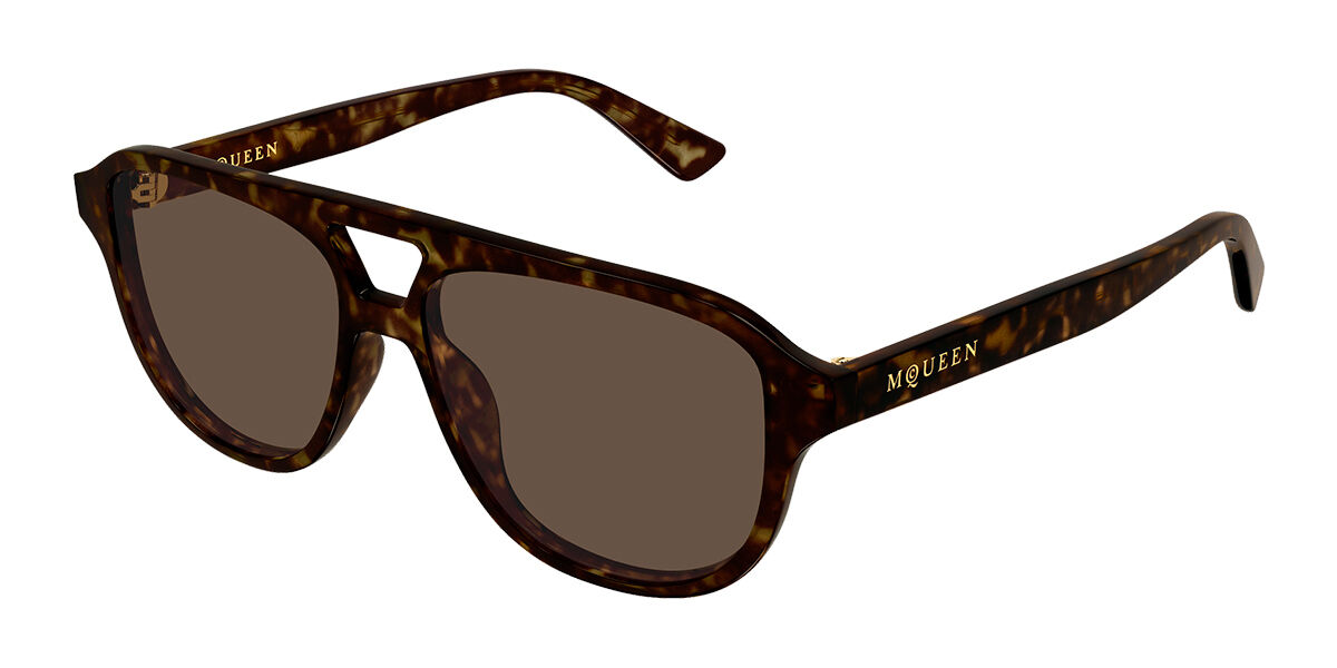 Alexander McQueen AM0573S 002 Men's Sunglasses Tortoiseshell Size 54 - Free RX Lenses - Free RX Lenses