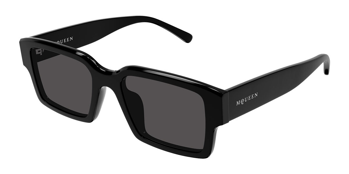 Alexander McQueen AM0579S Asian Fit 001 Men's Sunglasses Black Size 53 - Free RX Lenses - Free RX Lenses