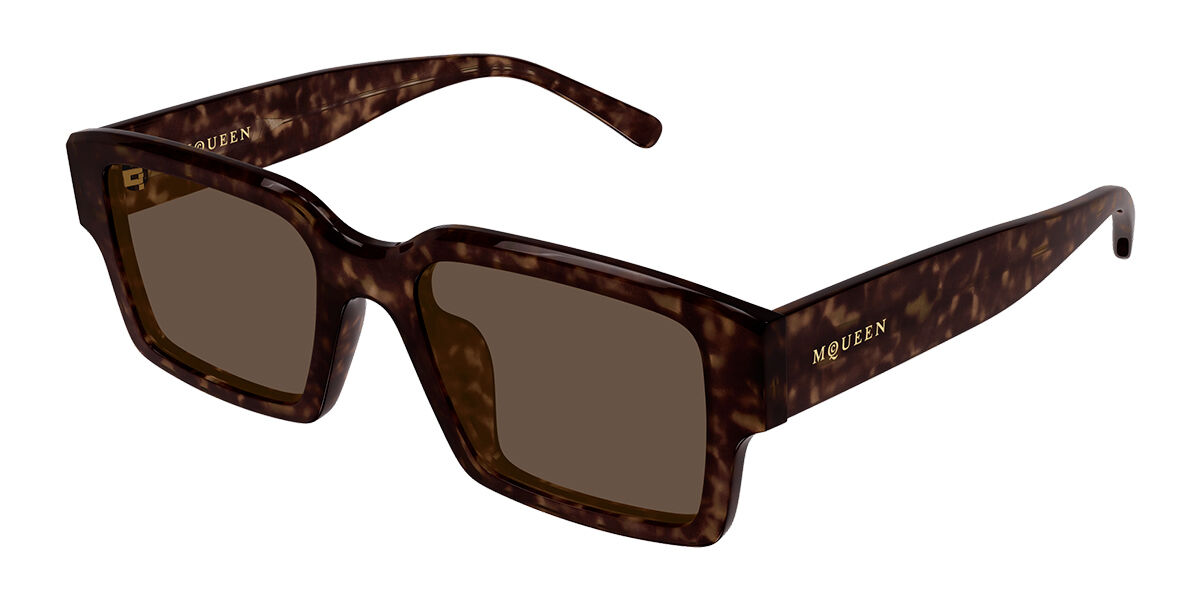 Alexander McQueen AM0579S Asian Fit 002 Men's Sunglasses Tortoiseshell Size 53 - Free RX Lenses - Free RX Lenses