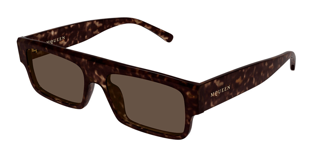 Alexander McQueen AM0580S 002 Men's Sunglasses Tortoiseshell Size 55 - Free RX Lenses - Free RX Lenses