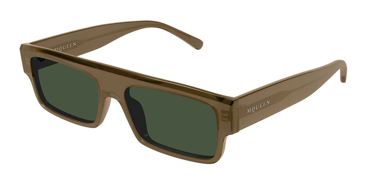 Alexander McQueen AM0580S 004 Men's Sunglasses Brown Size 55 - Free RX Lenses - Free RX Lenses