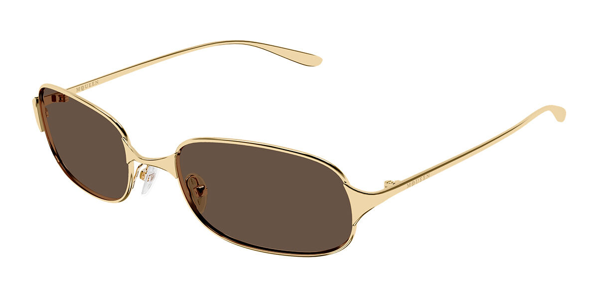 Alexander McQueen AM0588S 002 Men's Sunglasses Gold Size 55 - Free RX Lenses - Free RX Lenses