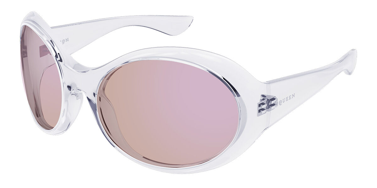 Alexander McQueen AM0592S 004 Men's Sunglasses Clear Size 65 - Free RX Lenses - Free RX Lenses