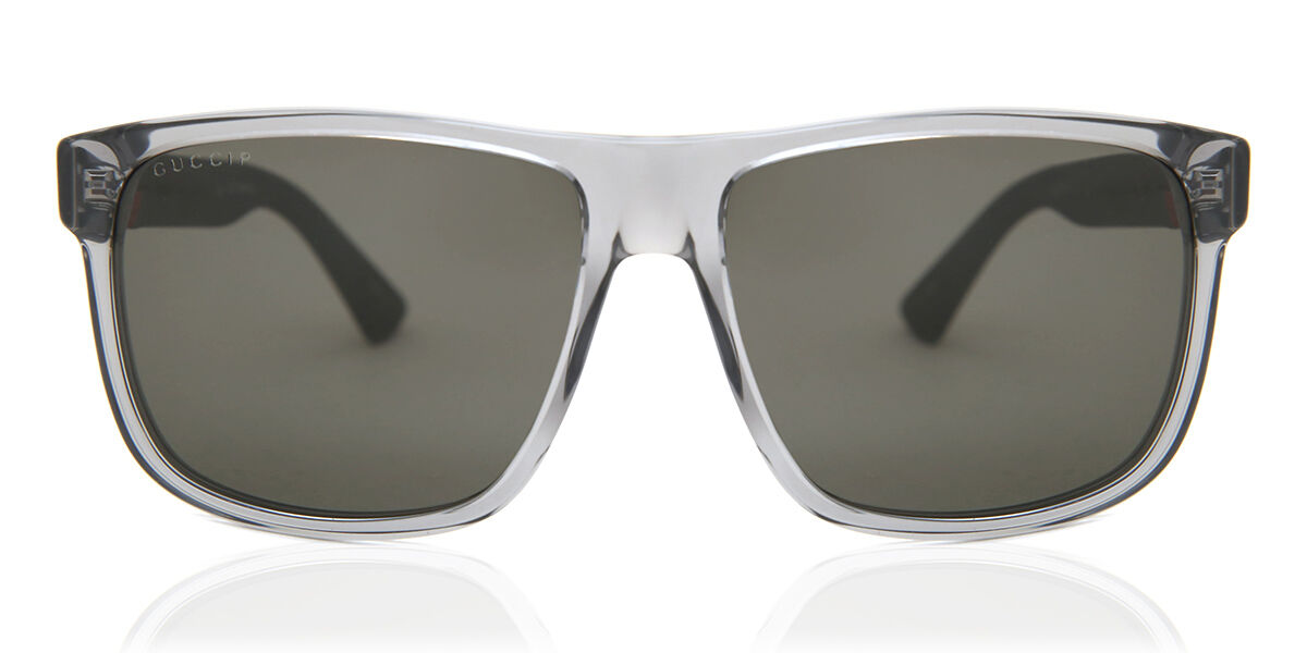 Gucci GG0010S Polarized 004 Sunglasses in Transparent Grey |  SmartBuyGlasses USA