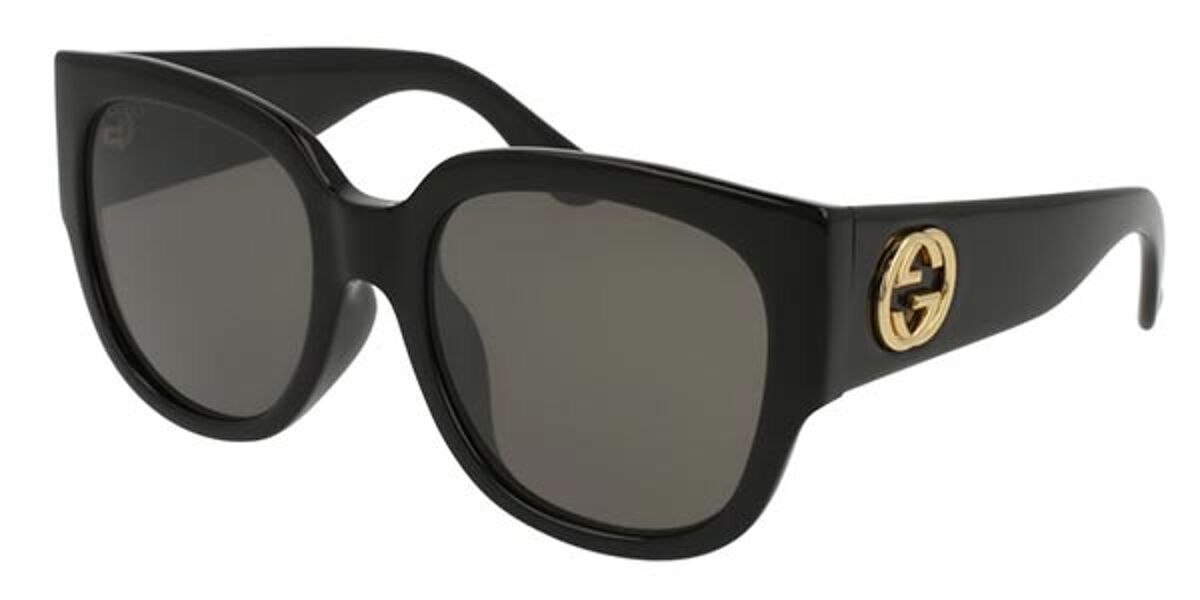 Gucci GG0142SA Asian Fit 001 Sunglasses Black | VisionDirect Australia