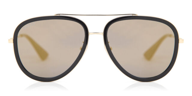 Gucci GG0062S 001 Pilot Black/Gold Sunglasses  display picture 1