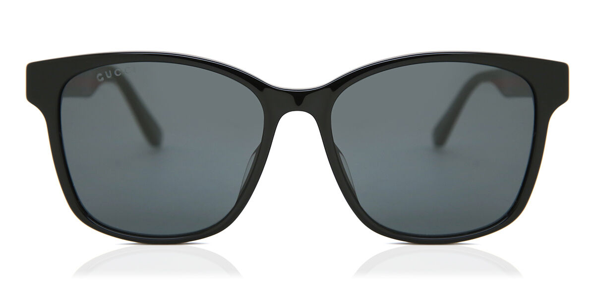 Photos - Sunglasses GUCCI GG0417SK Asian Fit 001 Men's  Black Size 56 - Free R 