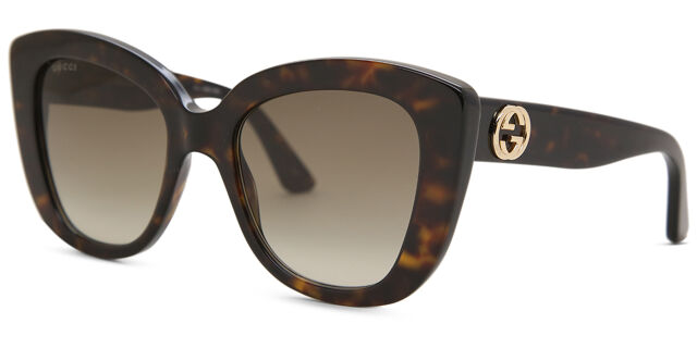 Gucci GG0327S 002 Cat Eye Tortoiseshell Sunglasses 