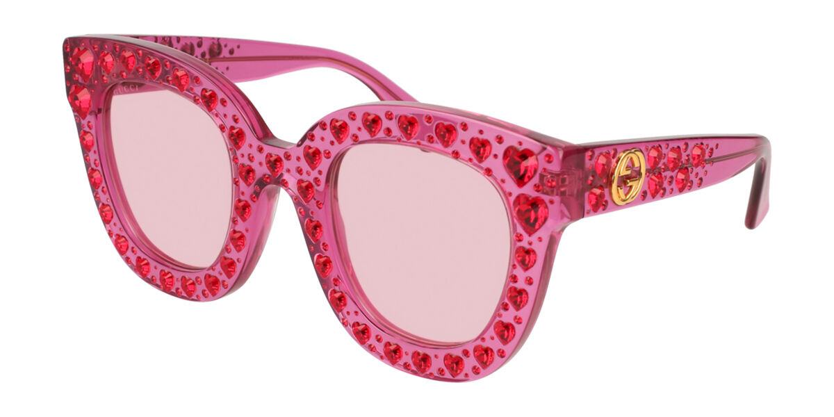 Gucci GG0116S 007 Sunglasses in Pink |
