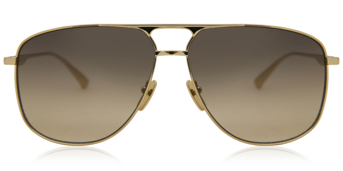 Schildknaap lila variabel Gucci GG0336S 001 Sunglasses in Gold | SmartBuyGlasses USA