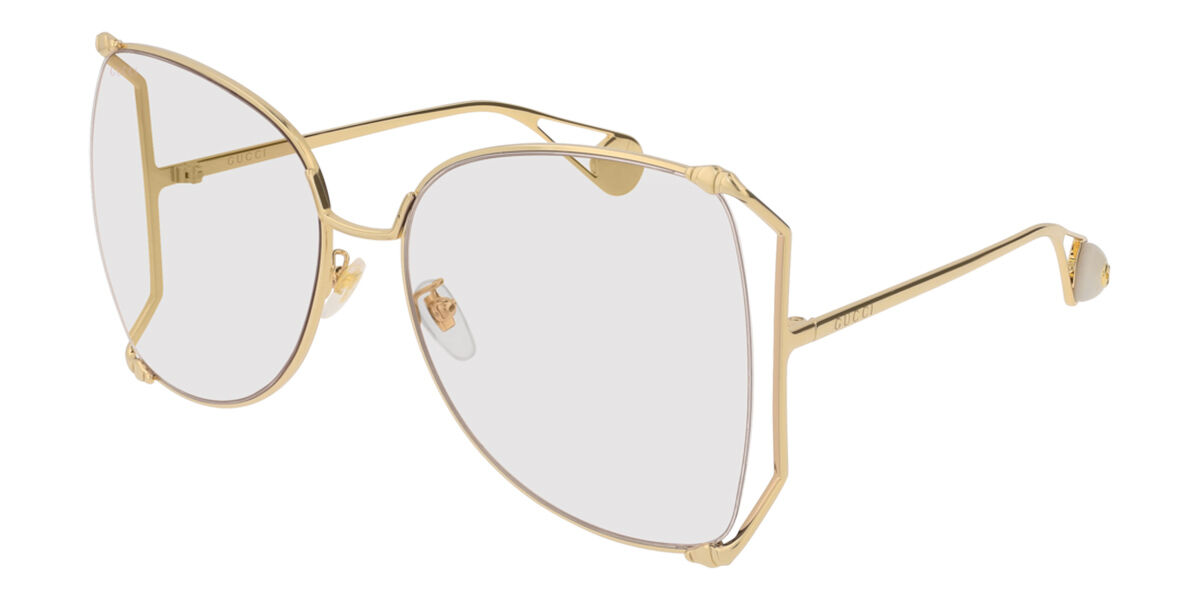 Gucci GG0252S 001 Sunglasses in Gold | SmartBuyGlasses USA