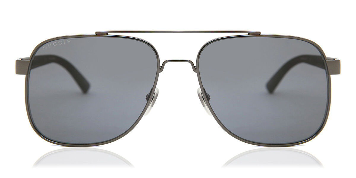 Gucci GG0422S Polarized 002 Sunglasses in Grey | SmartBuyGlasses USA