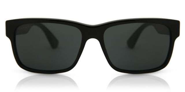 Gucci GG0340S 006 Rectangle Black Sunglasses  display picture 1