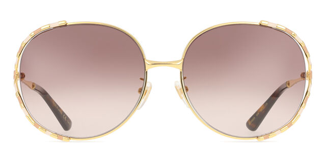 Gucci GG0595S 004 Oval Gold Sunglasses | SmartBuyGlasses US display picture 3