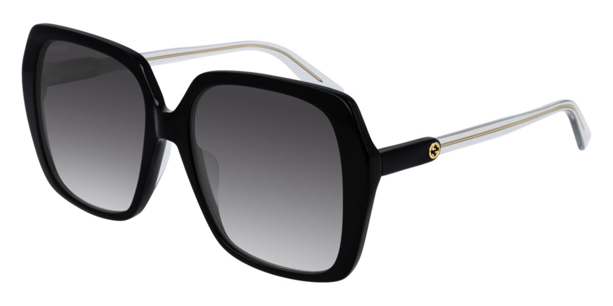 Teken Bewust worden Wegrijden Gucci GG0533SA Asian Fit 005 Sunglasses in Black | SmartBuyGlasses USA