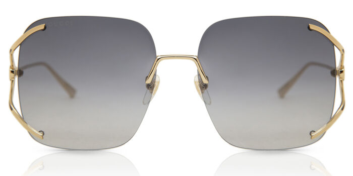 Gucci GG0394S 006 Square Gold Sunglasses | SmartBuyGlasses UK display picture 2