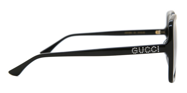 Gucci GG0728SA Asian Fit 001 Oversized Black Sunglasses 