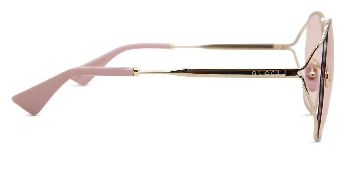 Gucci GG0818SA Asian Fit 003 Square Gold Sunglasses
