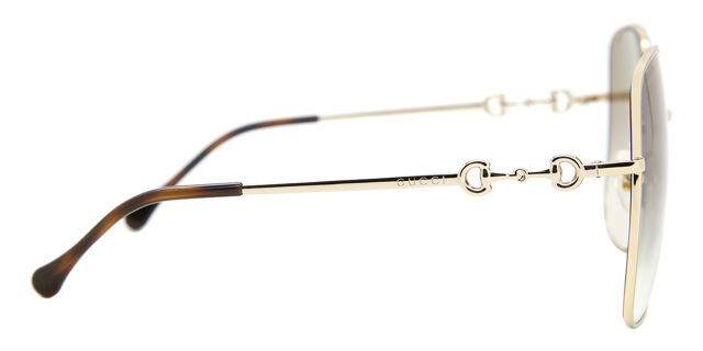 Gucci GG0879S 002 Square Gold Sunglasses | SmartBuyGlasses US display picture 1