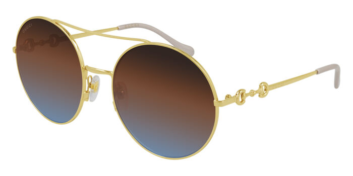 Gucci GG1250S 001 Pilot Gold Sunglasses | SmartBuyGlasses US display picture 1
