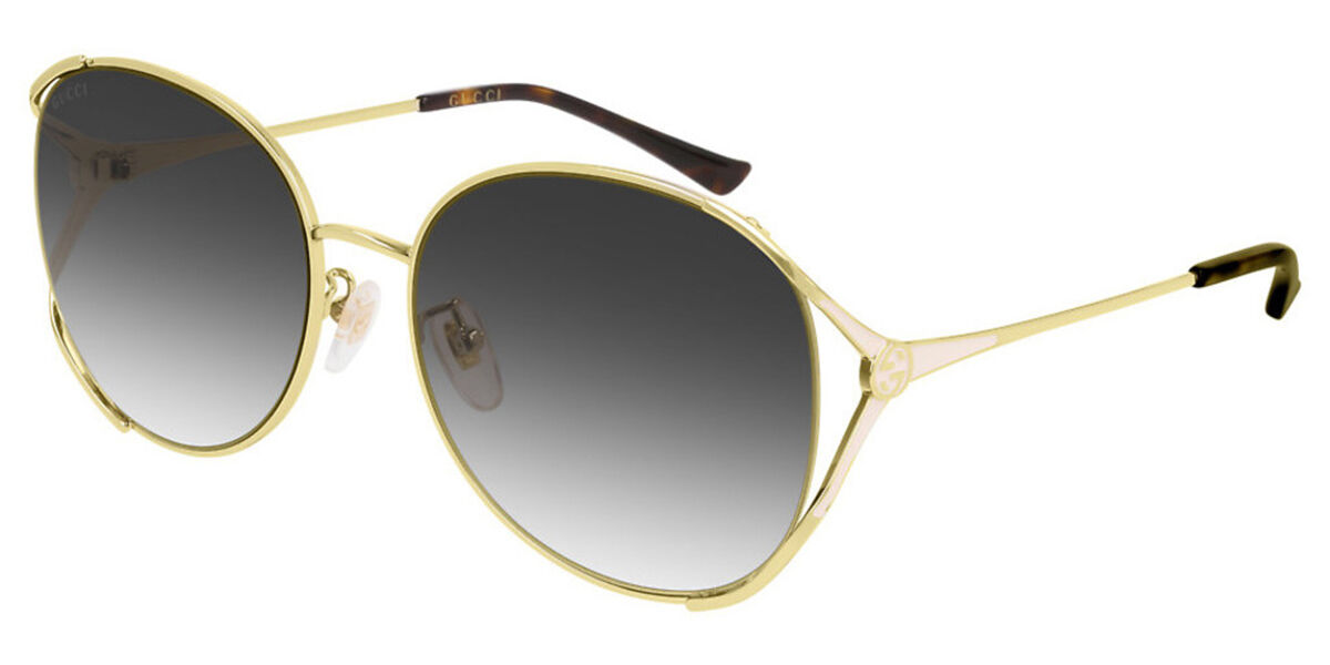 Gucci GG0650SK Asian Fit 002 Sunglasses Gold | VisionDirect Australia