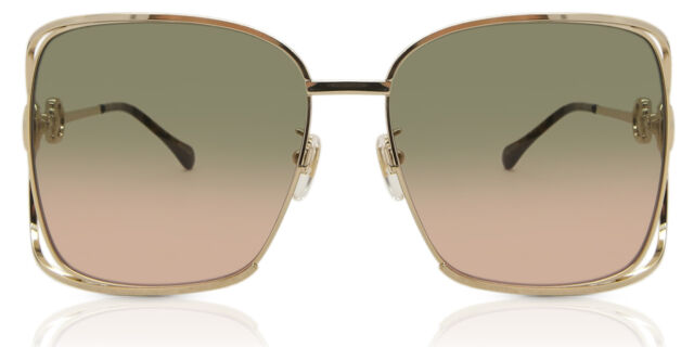 Gucci GG1020S 001 Square Gold Sunglasses | SmartBuyGlasses US display picture 2