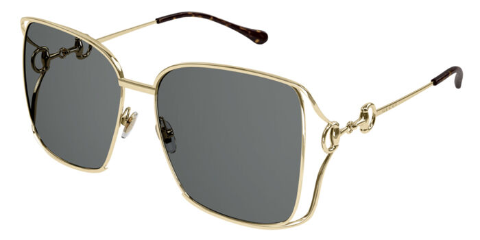 Gucci GG1020S 001 Square Gold Sunglasses | SmartBuyGlasses US display picture 3