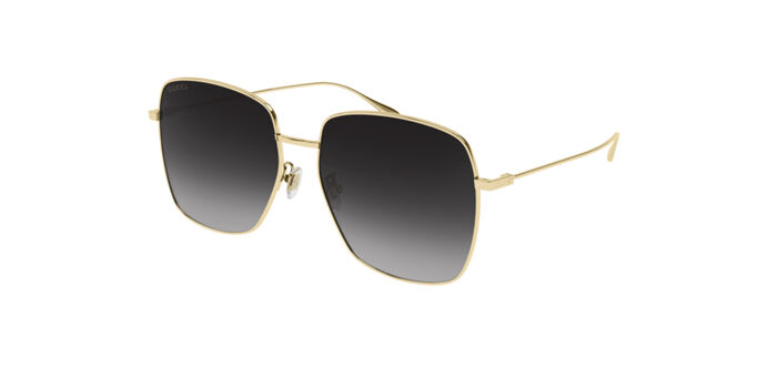 NEW GUCCI SUNGLASSES GG1031S 010 GOLD/BROWN WOMEN EYEWEAR GUCCI PLUS EARRINGS Gucci GG1031S 010 Square Gold Sunglasses | SmartBuyGlasses US main image 3