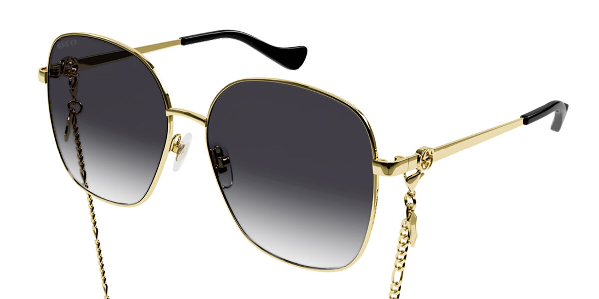 Gucci GG1089SA Asian Fit 001 Sunglasses in Gold | SmartBuyGlasses USA
