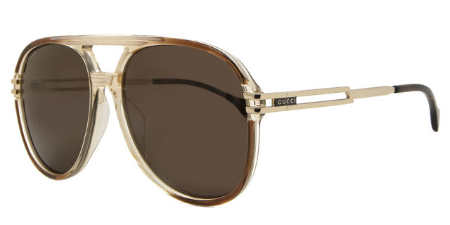 Gucci GG1104S 002 Pilot Brown Sunglasses | SmartBuyGlasses US display picture 2