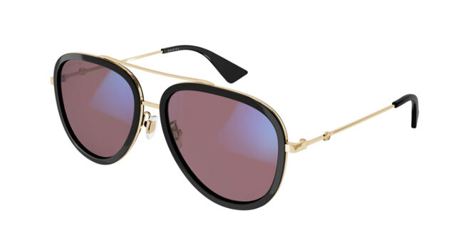 •Model: GG0062S
•Frame Material: Metal
•Frame Shape: Aviator (Pilot) Gucci GG0062S M (57 - 17) with Grey lenses and Gold frame  main image 3