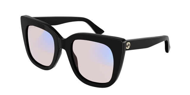 NEW GUCCI GG0163SN BLACK CATEYE SUNGLASSES GUCCI BRAND NEW GUCCI GG0163SN 003 Black Grey Women  main image 4