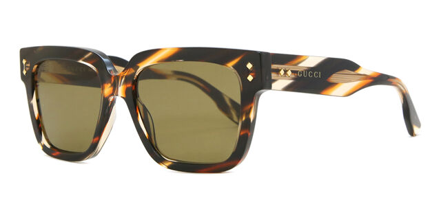Gucci GG1084S 003 Square Shiny Brown Havana Sunglasses  display picture 1