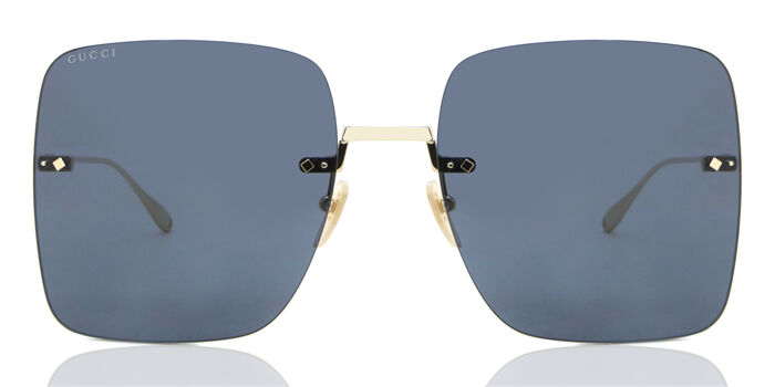 NEW GUCCI SUNGLASSES GG1147S 005 GOLD/PINK WOMEN EYEWEAR GUCCI PLUS EARRINGS Gucci GG1147S Rimless Earring Sunglasses in Blue – Designer  main image 4