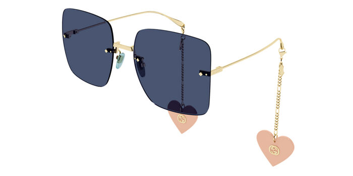 NEW GUCCI SUNGLASSES GG1147S 005 GOLD/PINK WOMEN EYEWEAR GUCCI PLUS EARRINGS Gucci Gg1147s Sunglasses In Pink - 50% Off | Editorialist main image 4