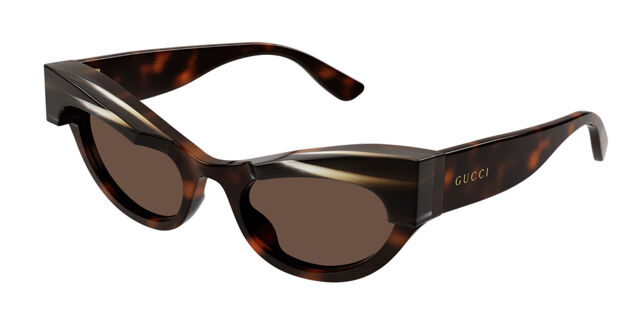 Gucci GG1167S 002 Cat Eye Havana Sunglasses | SmartBuyGlasses US display picture 1