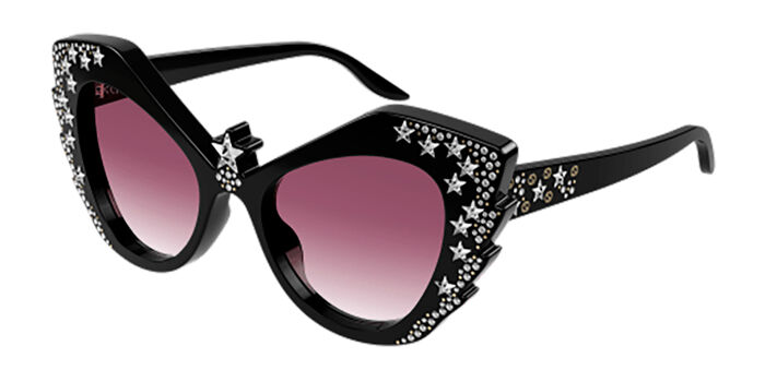 Gucci GG1371S 003 Cat Eye Black Sunglasses | SmartBuyGlasses US display picture 2