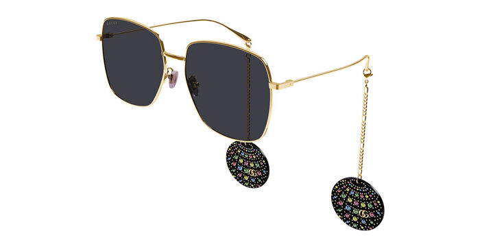 Gucci GG1031S 010 Square Gold Sunglasses | SmartBuyGlasses US