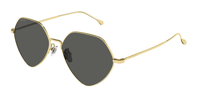 Gucci GG1182S 001 Geometric Gold Sunglasses | SmartBuyGlasses US display picture 1