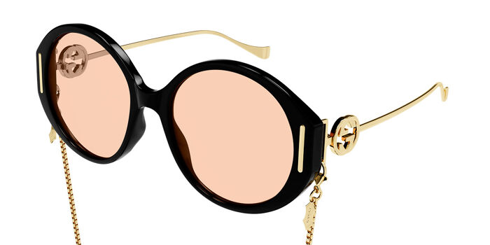 NEW GUCCI GG1202S 004 WITH GOLD CHAIN WOMEN GUCCI SUNGLASSES Gucci GG1202S - 004 Brown | Sunglasses Woman main image 2